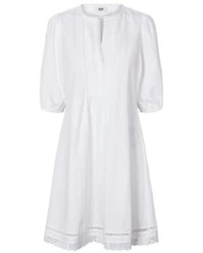 MOLIIN Copenhagen Tracy Cotton Poplin Midi Dress Large - White