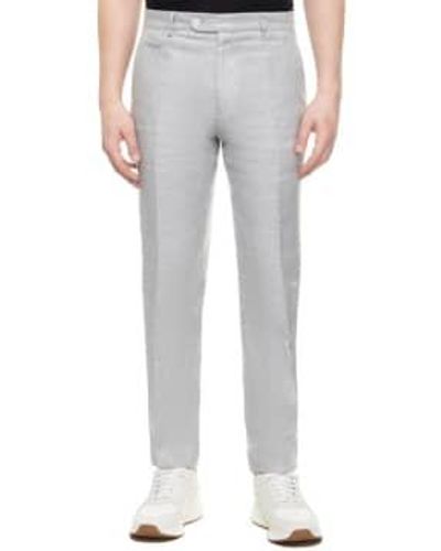 BOSS C-genius-242 Silver Slim Fit Trousers - Grey
