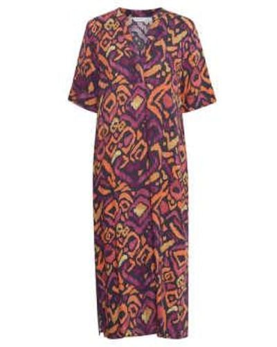 B.Young Byoung Mjoella Dress 2 In Ikat Mix - Rosso
