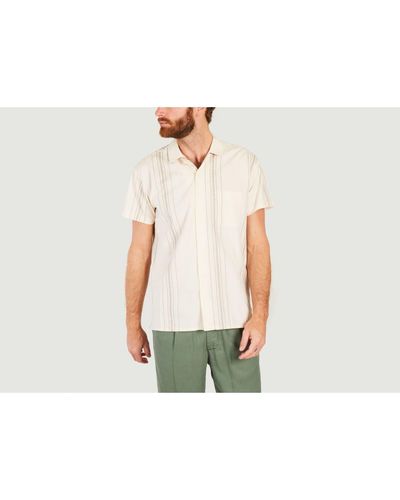 Olow Bernal Cotton Striped Shirt - Verde