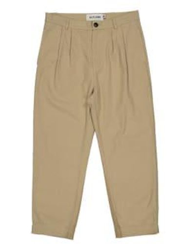 Outland Pantalon Double Pleats - Neutro