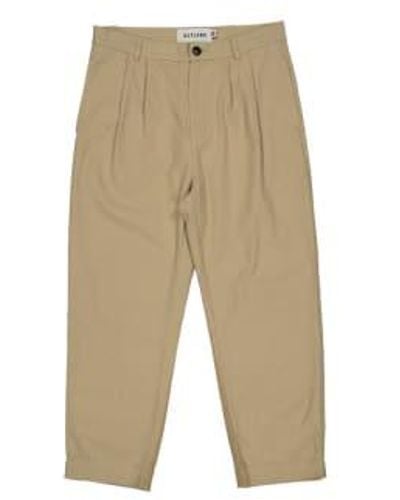 Outland Pantalon Double Pleats 30 / - Natural