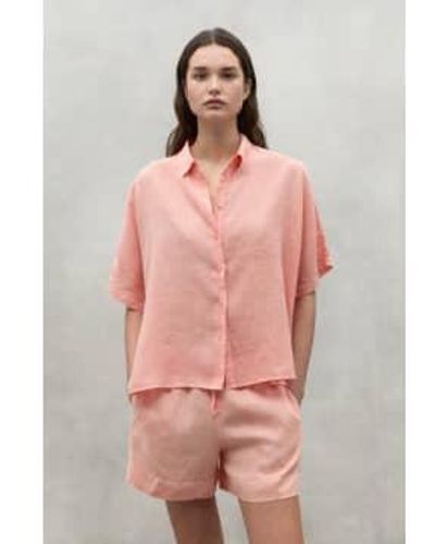 Ecoalf Oversize Papaya Melania Linen Shirt - Rosa