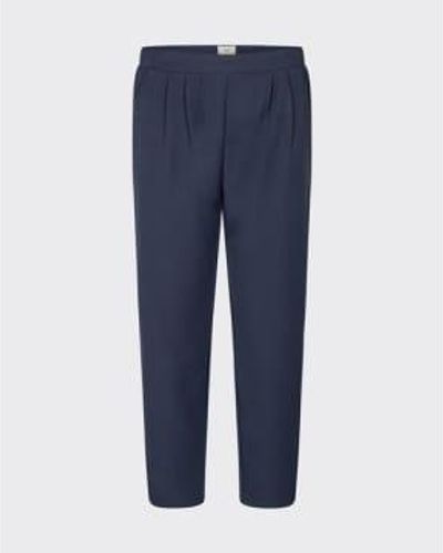 Minimum Sofja Casual Smart Trousers Maritime - Blu