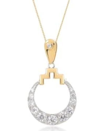 V By Laura Vann Gold Bianca Drop Circle Necklace - Metallizzato