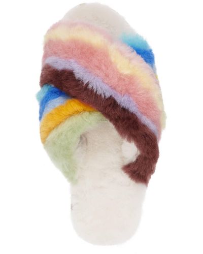EMU Multi Mayberry Rainbow Sheepskin Slippers - Blue
