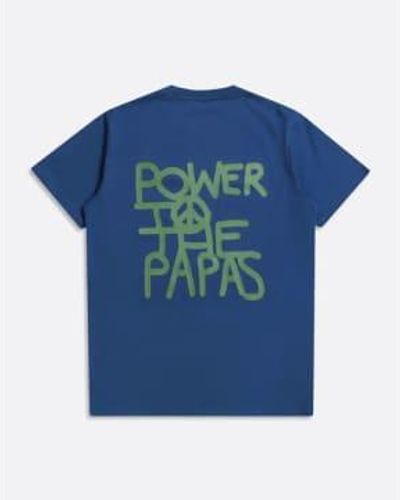 Far Afield Faxnfh005 Graphic Print T Shirt Power To The Papas In - Blu