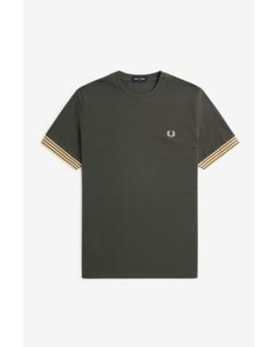 Fred Perry M7707 Puerto rayado T - Verde