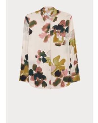 Paul Smith Marsh Marigold Printed Relaxed Fit Shirt - White
