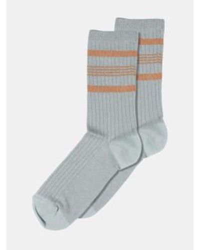 mpDenmark Nohl Ankle Socks Slate 37-39 - Grey