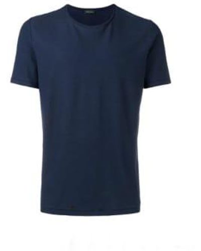 Roberto Collina Blaues kurzarm-t-shirt