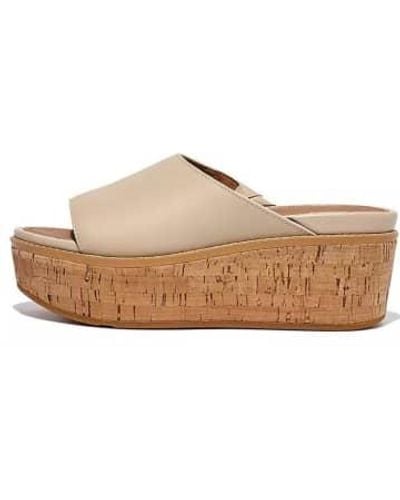Fitflop Eloise Cork-wrap Wedge Slides Stone/ - Brown