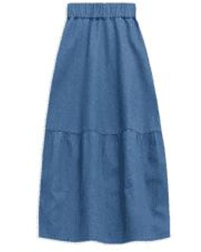 Yerse Alex Midi Skirt - Blue