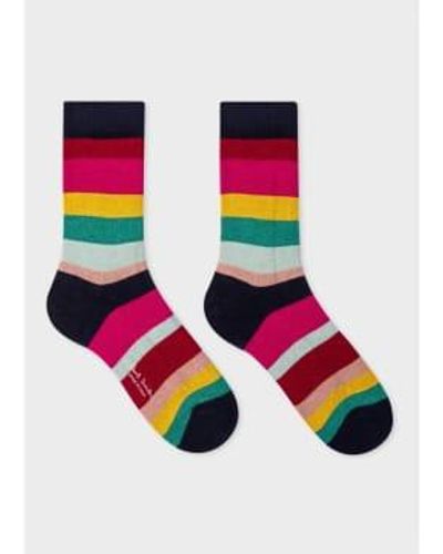 Paul Smith Thick Swirl Stripe Socks - Nero