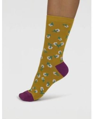Thought Spw880 Mapel Floral Bamboo Socks - Multicolor