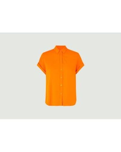 Samsøe & Samsøe Majan Short Sleeve Shirt Xs - Orange
