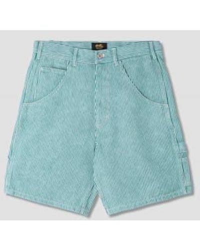 Stan Ray And White Striped Shorts 30 - Blue