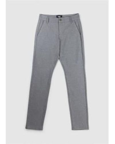 PAIGE Mens Stafford Trousers In Heather Steel - Grigio