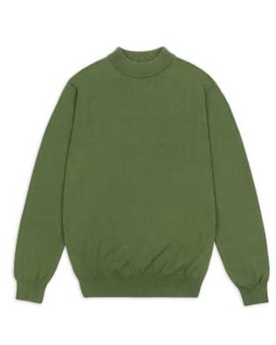 Burrows and Hare Mock Turtle Neck Light S - Green