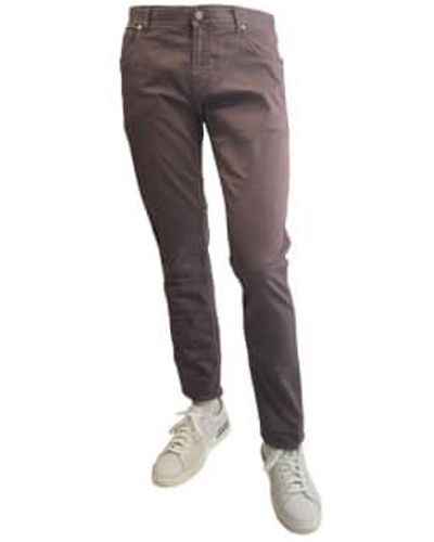 richard j. brown Jean emblématique en coton stretch coupe slim modèle tokyo en rouille t252.546 - Gris
