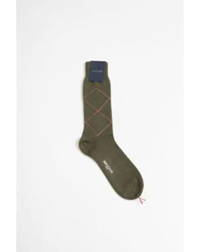 Bresciani Blend Short Socks Quercia/primula L - Green