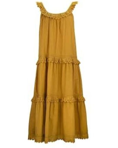 The Great The Eyelet Magnolia Dress - Yellow