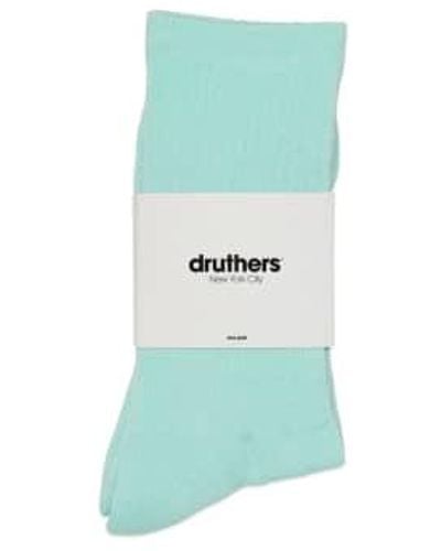 Druthers Organic Cotton Everyday Crew Socks Mint One Size - Green