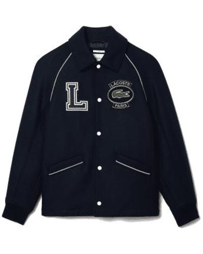 Lacoste Premium Varsity Jacket Badje Navy Blue M