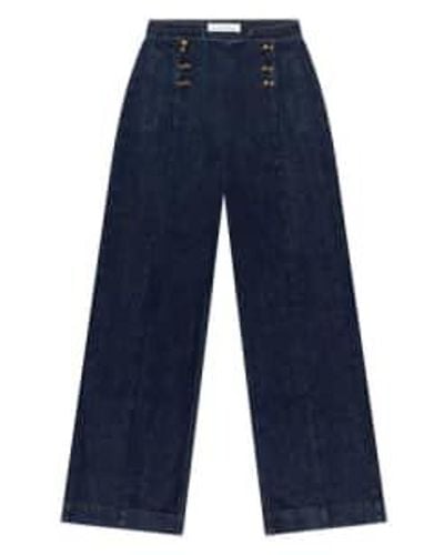 seventy + mochi Marie sailor jeans en dark - Azul