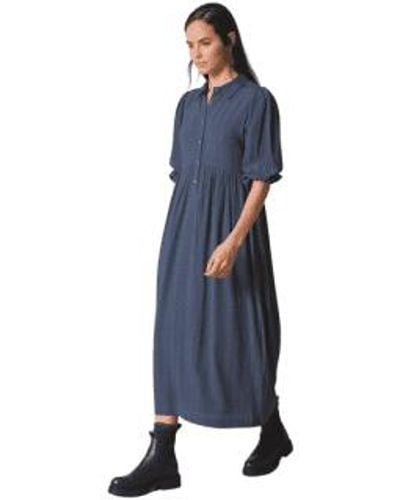 indi & cold Indi And Cold Maxi Shirt Dress In Night From - Blu