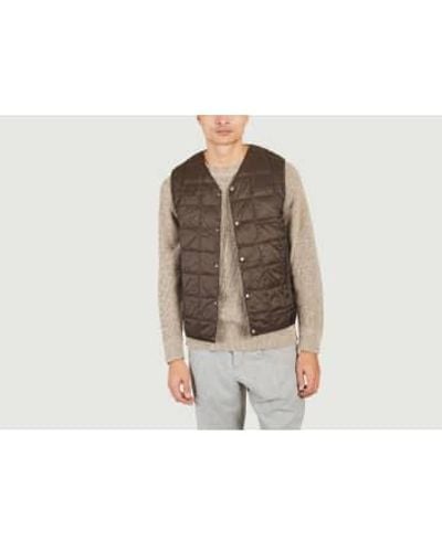 Taion Sleeveless V-neck Down Jacket S - Brown
