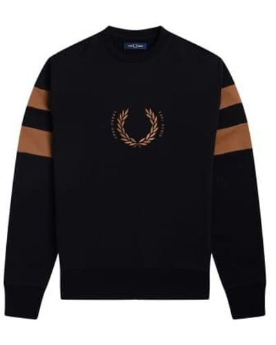 Fred Perry Bold Tipped Sweatshirt L - Blue