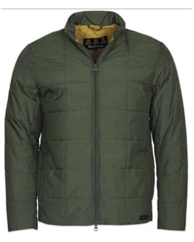 Barbour Lowland Pass Quilted Jacket- Sage Large - Green