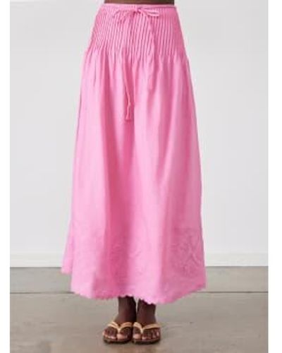Joslin Studio Vanessa Linen Maxi Skirt Dahlia 6 - Pink