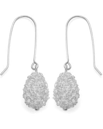 Just Trade Cristabel Pear Drop Earrings - Bianco
