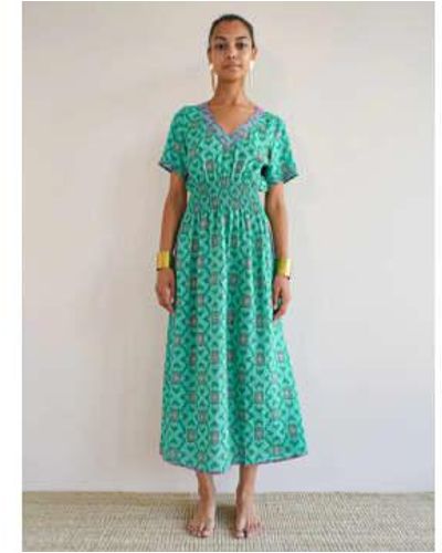 Nimo With Love Verbena Dress Ikat - Verde