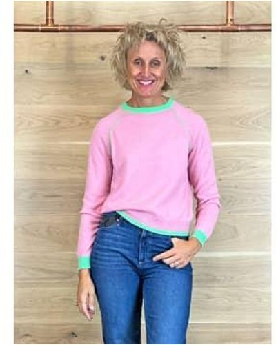ABSOLUT CASHMERE Berkeley Sweater & Green Uk 12 - Pink