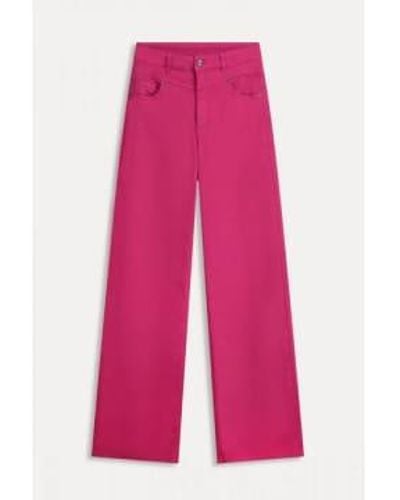 Pom Jeans mit weitem bein – feuriges rosa - Pink
