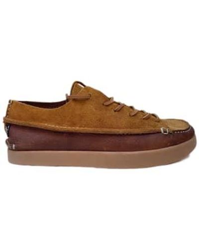 Yogi Footwear Finn Leather Split Panel Chestnut Shoes 42 - Brown