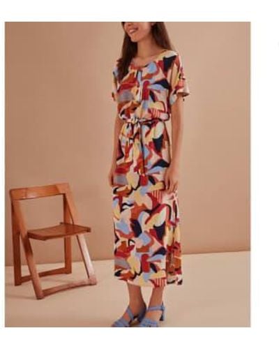 Des Petits Hauts Multicolour Tanao Dress Xl - Brown