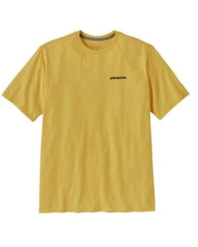 Patagonia T-shirt p-6 logo responsibili uomo mouled - Jaune