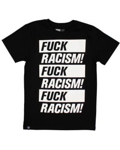 Dedicated T-shirt stockholm fuck racism noir