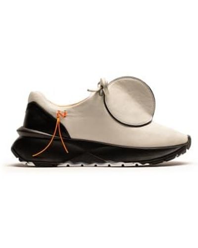 Tracey Neuls Dot Off Or Leather Sneaker - Bianco