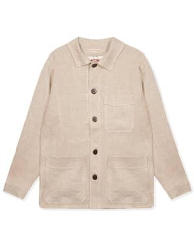 Burrows and Hare Linen Jacket Ecru L - Natural