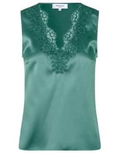 Rosemunde Shiny Silk Top - Green