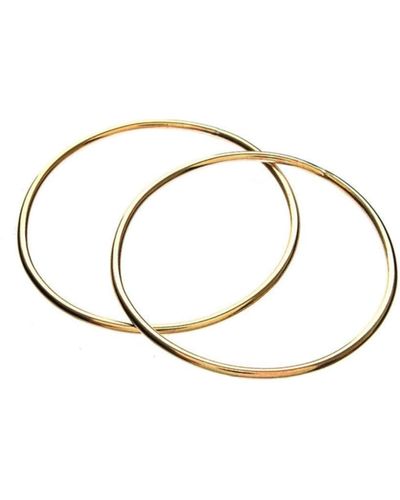 Renné Jewellery Renne Jewellery 9 Carat Solid Gold 25Mm Classic Bangle - Metallizzato