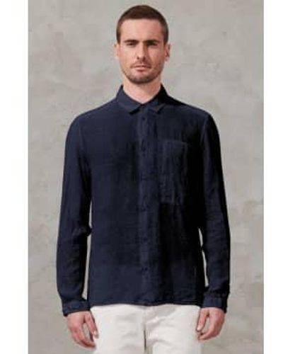 Transit Linen Shirt W/ Patch Pocket Double Extra Large - Blue