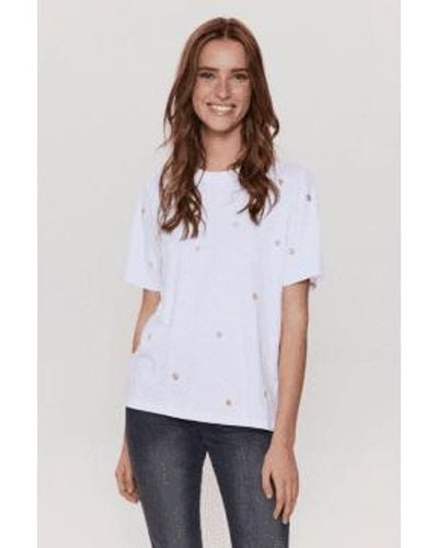 Numph Pilar Bright T-shirt Xs - White