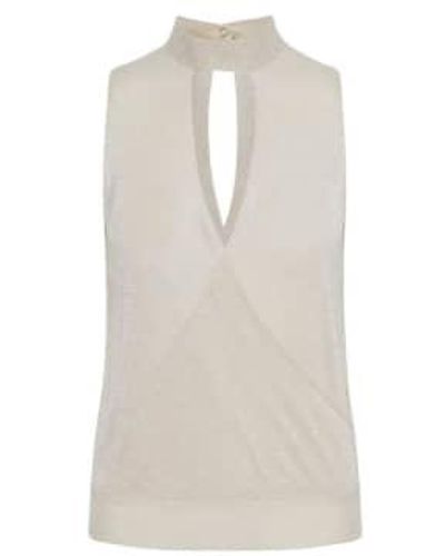 Ichi Top Without Sleeve Xs - Natural