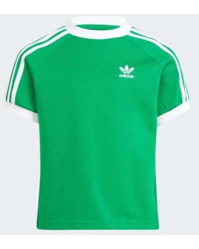adidas 3 Stripes T Shirt 5/6 Years - Green